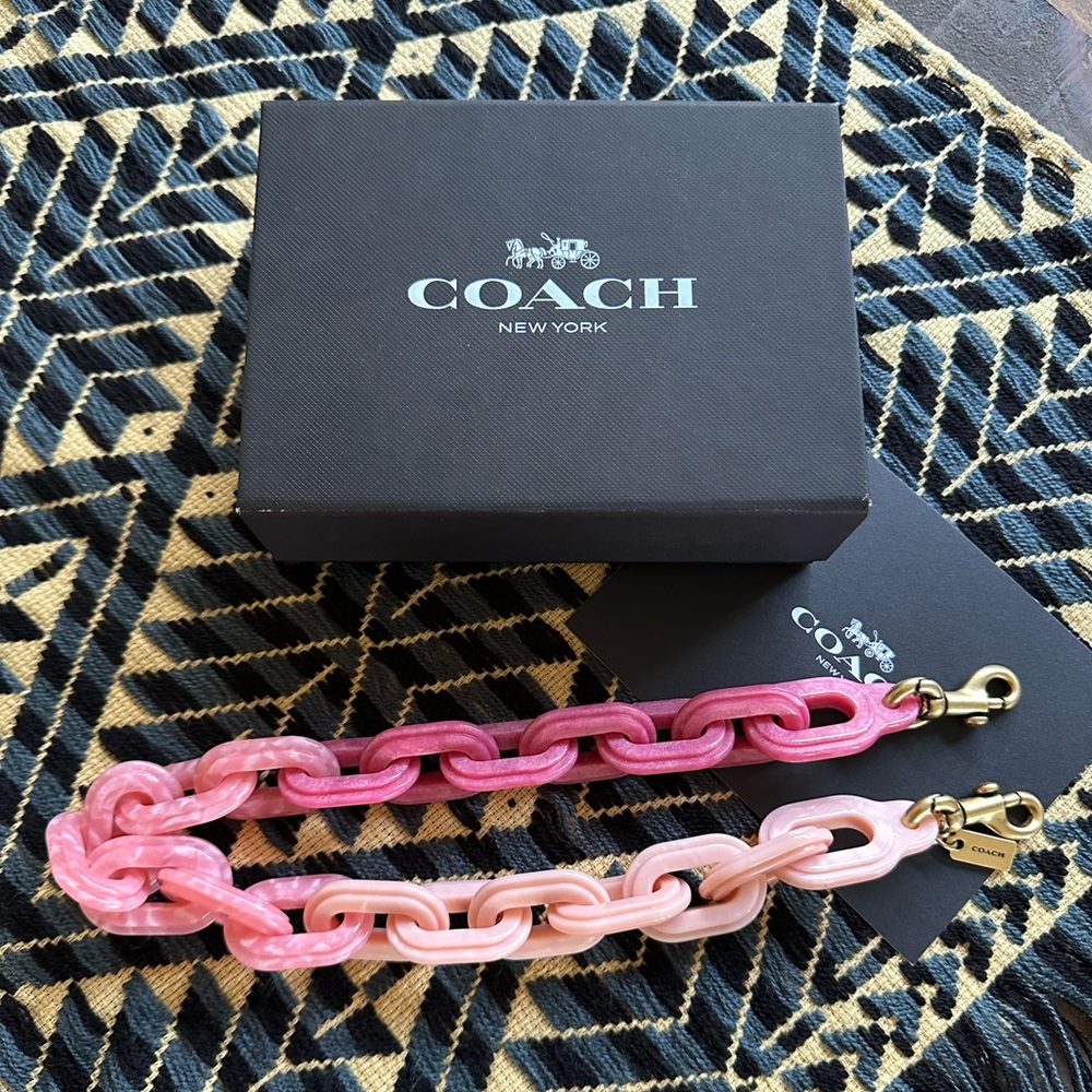 Coach Pink Ombre Chain Strap
